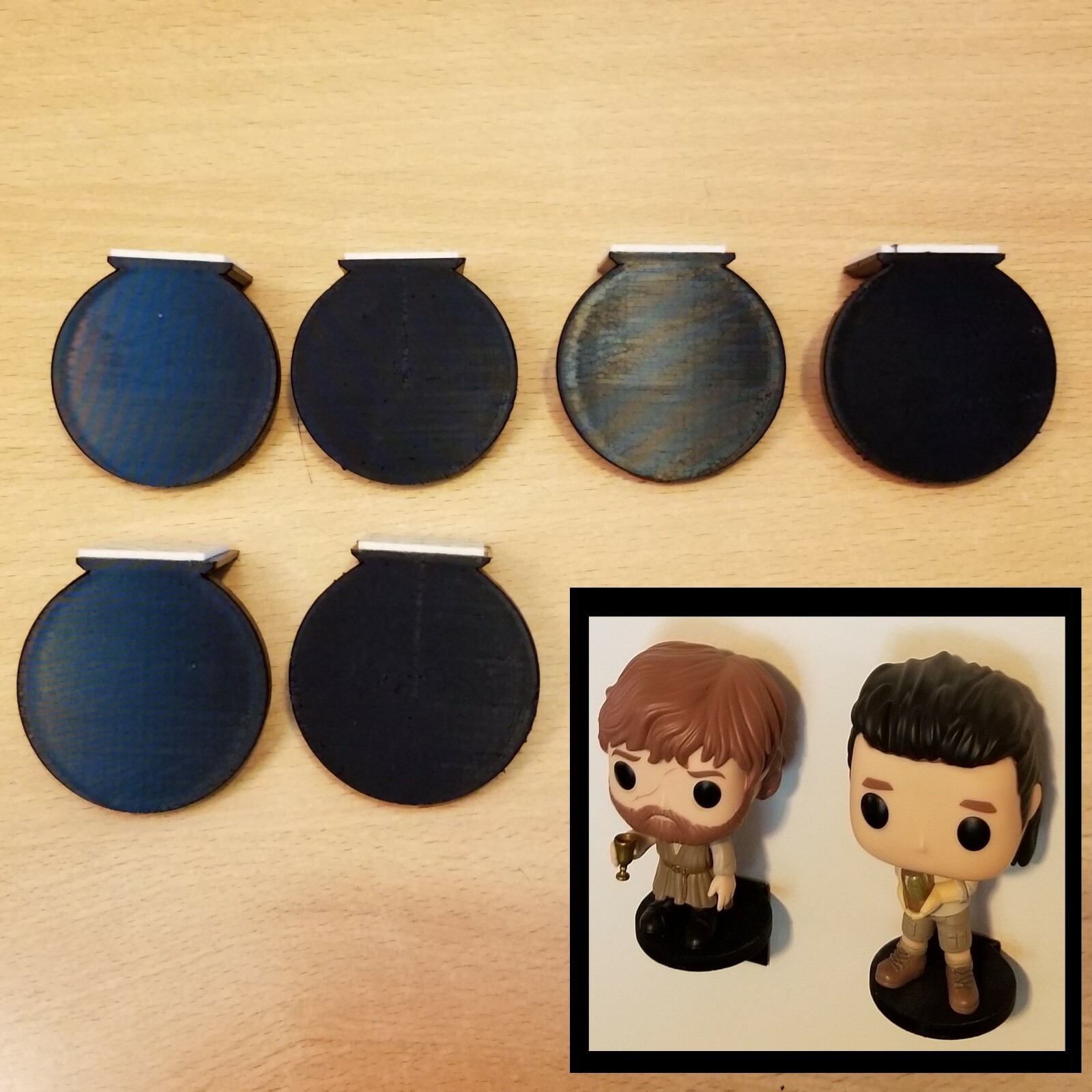 6 Pack Black Small no Nail Adhesive Wall Display shelf for figurine Funko Pops