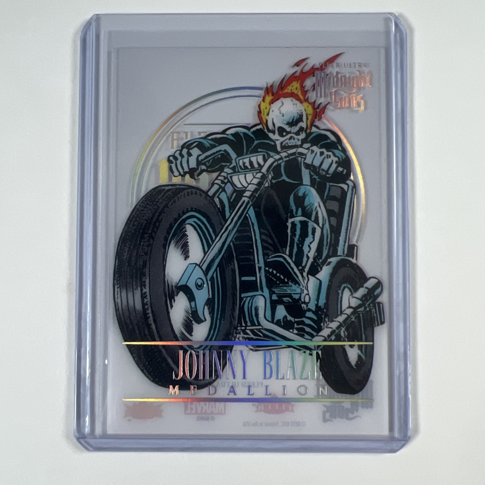 2023 Fleer Ultra Midnight Sons Medallions Acetate Johnny Blaze #ACH-23