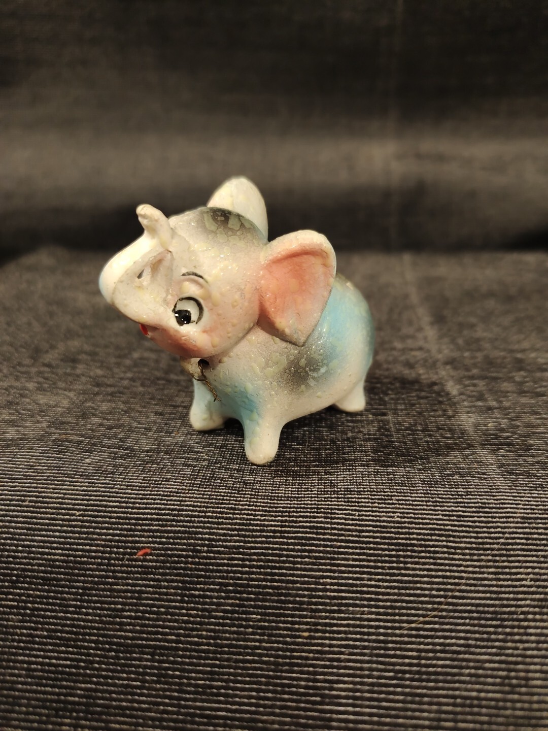 Vtg Starset Blue Pink Elephant Kitsch Kitschy Ceramic Japan