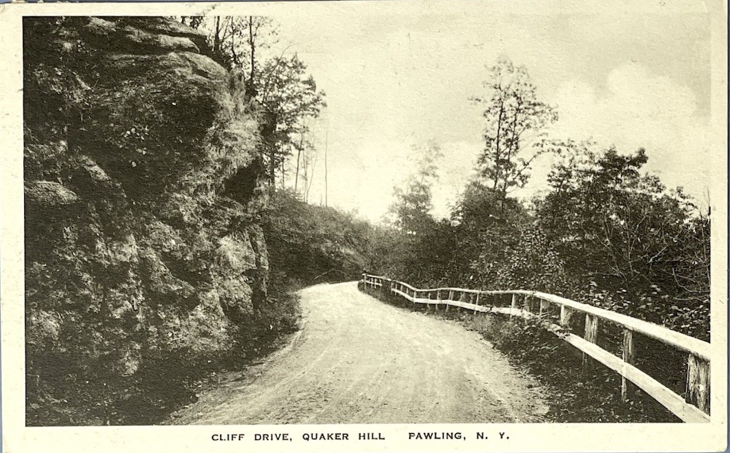 Pawling New York Cliff Drive Quaker Hill Vintage 1938 Postcard