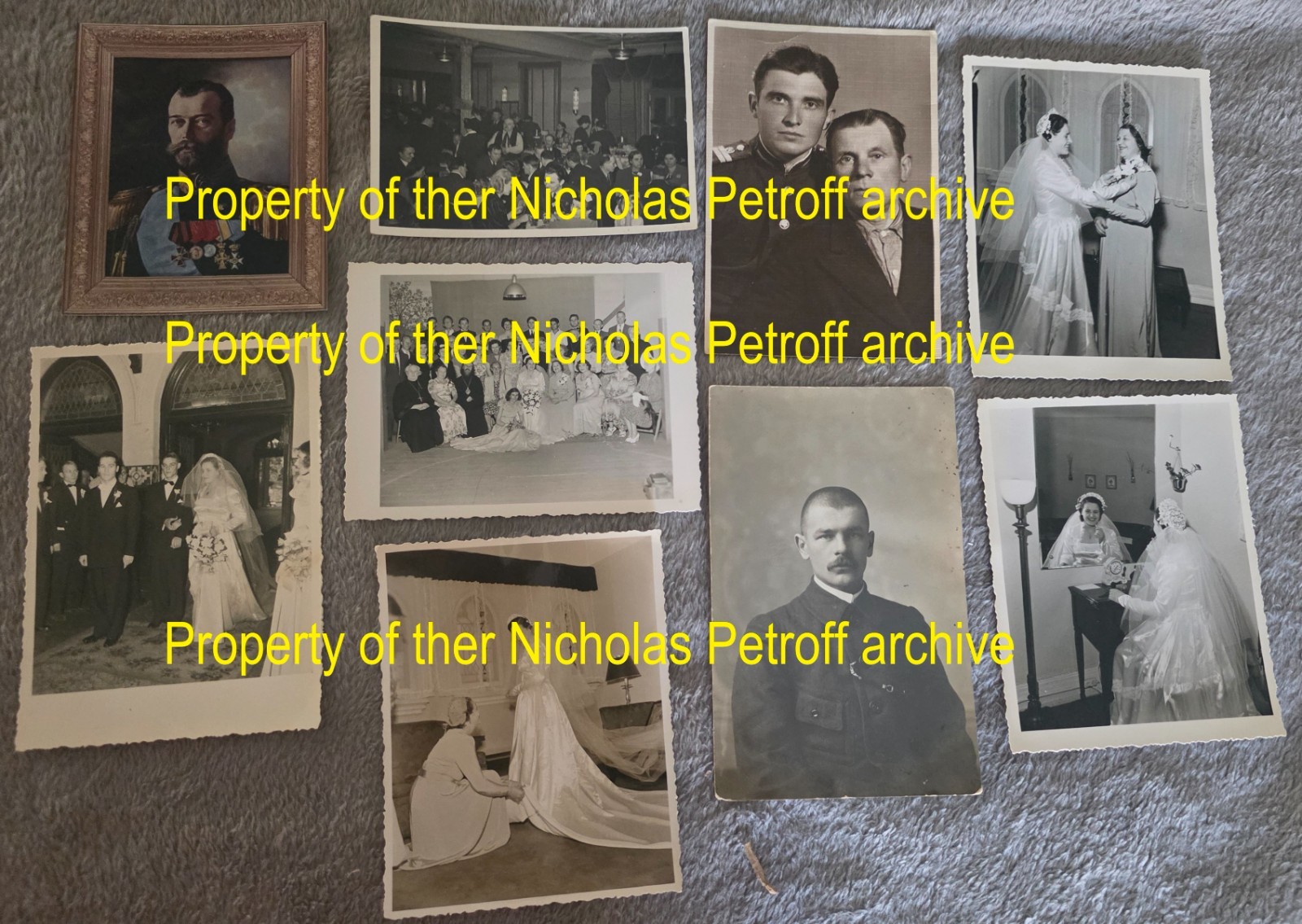 Antique Russian Imperial & Émigré Family Photos 1913-1959 Petroff Wedding Lot 9