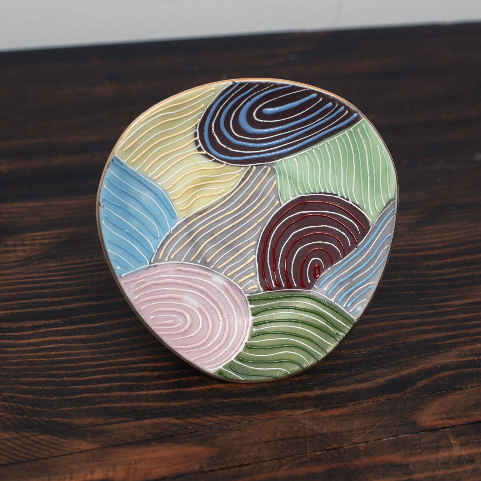 Vintage Ardalt Lenwile China Japan 6674 Hand Painted Porcelain Dish MCM