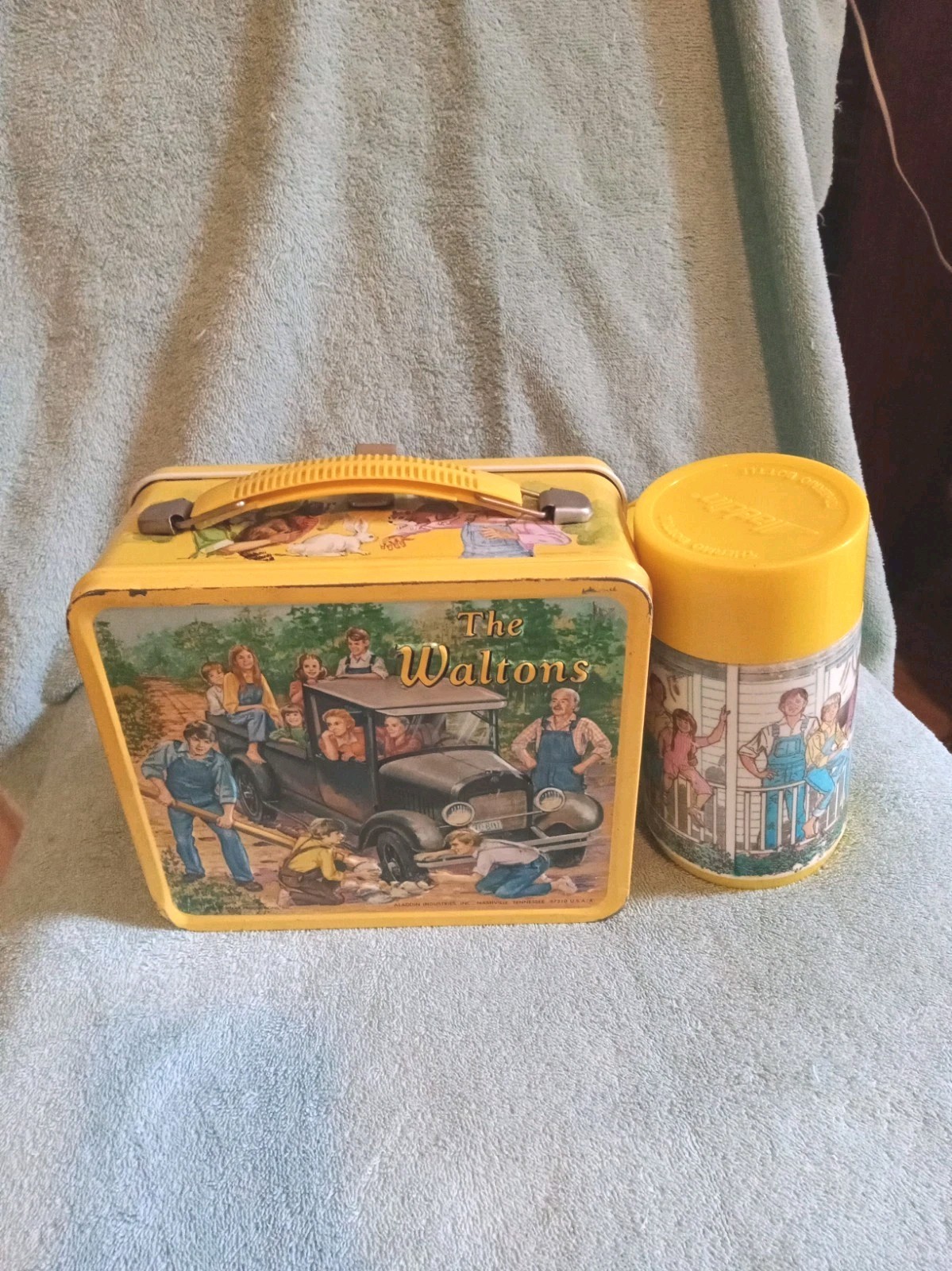 Vintage 1973 The Walton's Metal Lunchbox And Thermos VGC Vintage 1973 The Walton's Metal Lunchbox And Thermos VGC