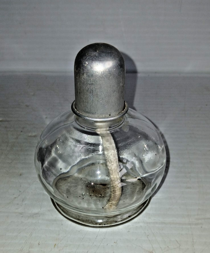 Vintage T.C.W. Co Glass Alcohol Burner Lamp Apothecary Chemistry Laboratory USA