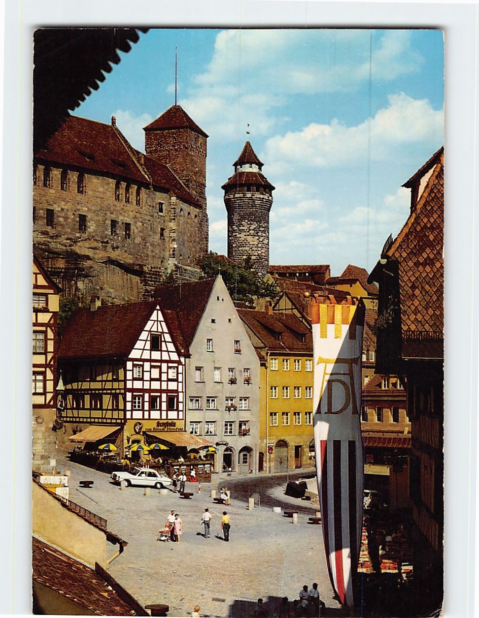 Postcard Partie am Durer Haus Nürnberg Germany