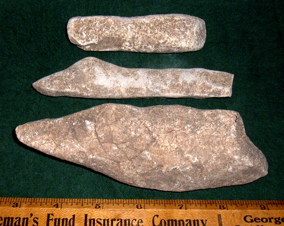 (3) American Indian (Wilson Co, TX) Limestone Camp Tools WITH ANCIENT MARKINGS (3) American Indian (Wilson Co, TX) Limestone Camp Tools WITH ANCIENT MARKINGS