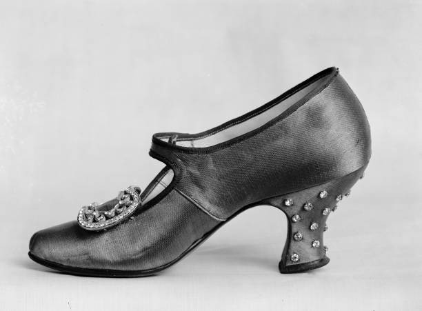 Early 1900s Fashion - Close up of a single shoe ca 1909-1914 Old Photo
