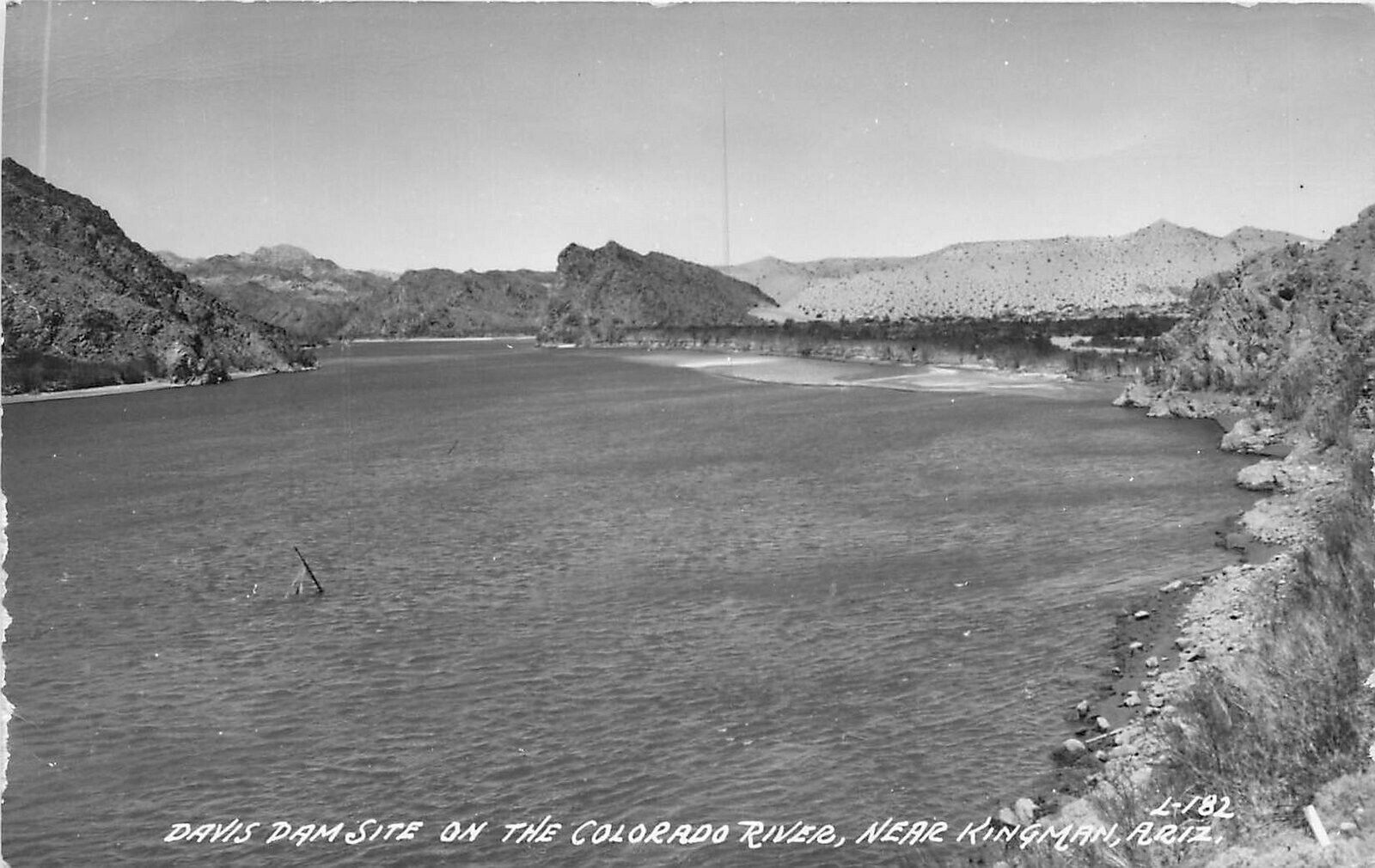 Postcard RPPC Arizona Kingman Davis Dam Site Colorado River Cline 1950s 23-1078