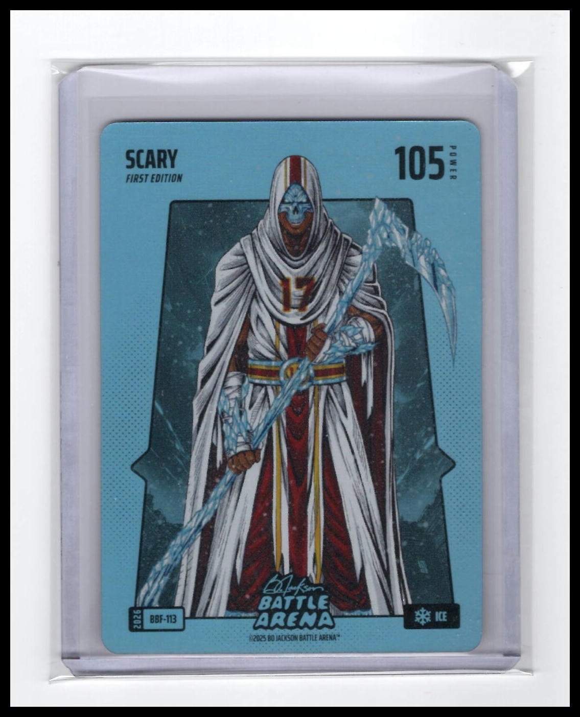 2026 Bo Jackson Battle Arena Scary (Terry Mclaurin) Ice Blue Battlefoil #BBF-113