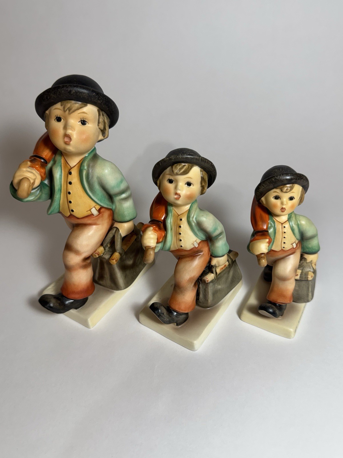 Hummel Merry Wanderer Lot Of 3 Goebel W Germany TMK6 & TMK8 SIGNED