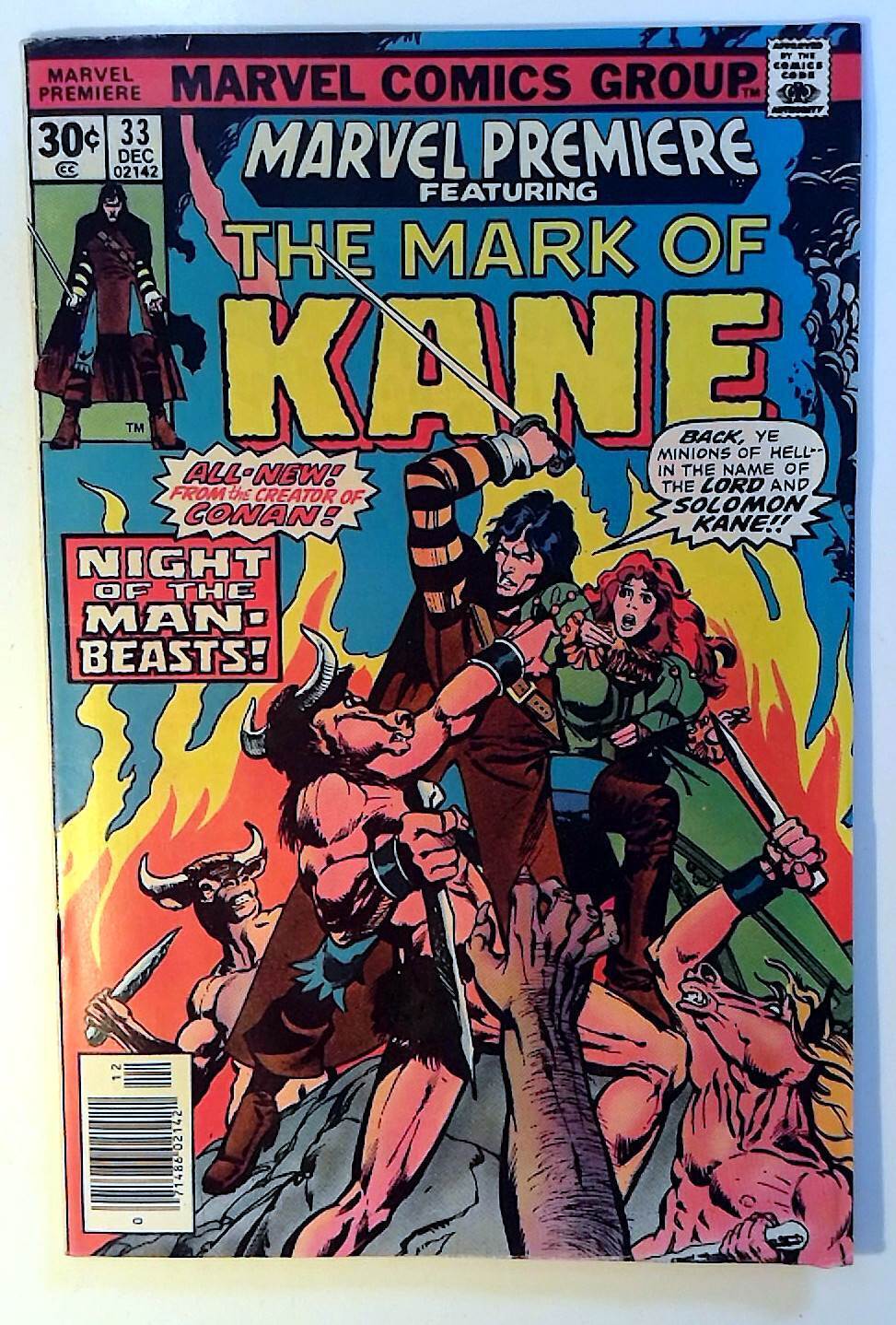 Marvel Premiere #33 Marvel (1976) Mark of Solomon Kane Comic Book