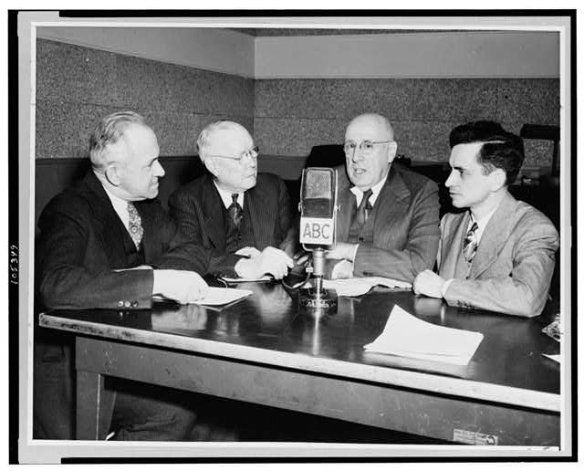 William Green Harvey W. Brown Elbert Thomas James B. Carey ABC Broadcast 1949