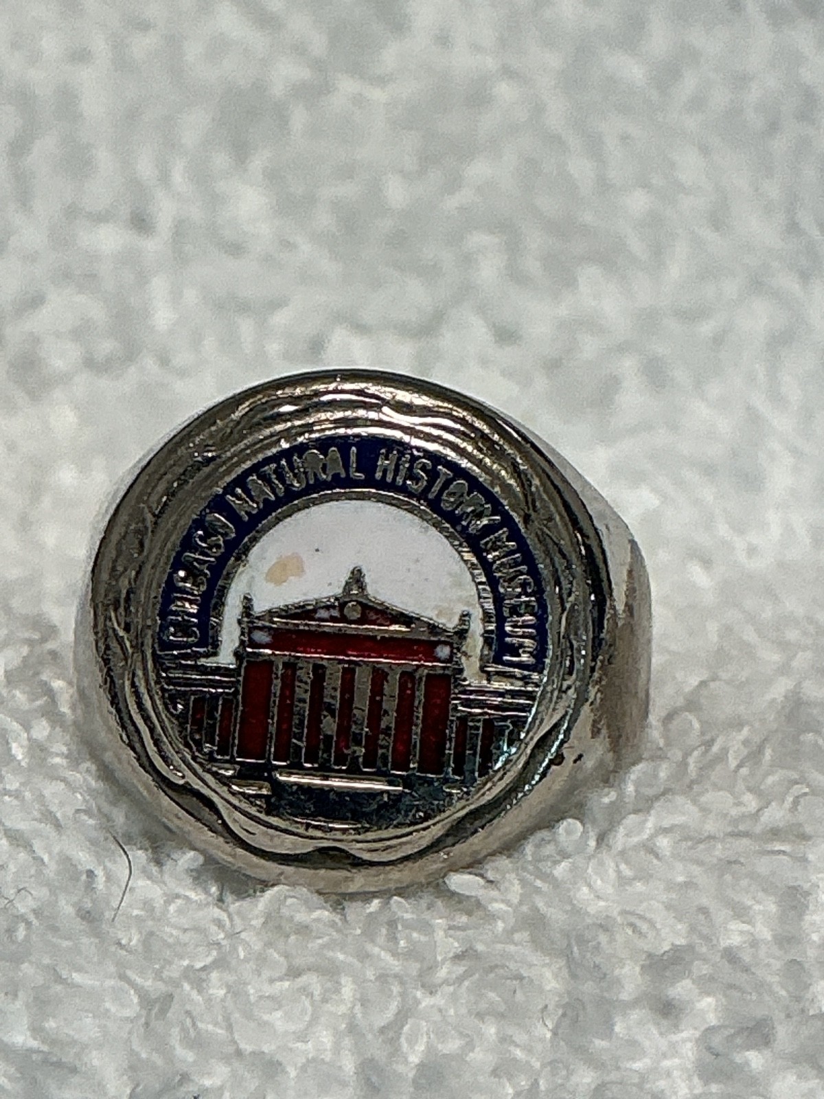 Vintage Chicago Natural History Museum Souvenir Ring Adjustable Enamel Field Mus