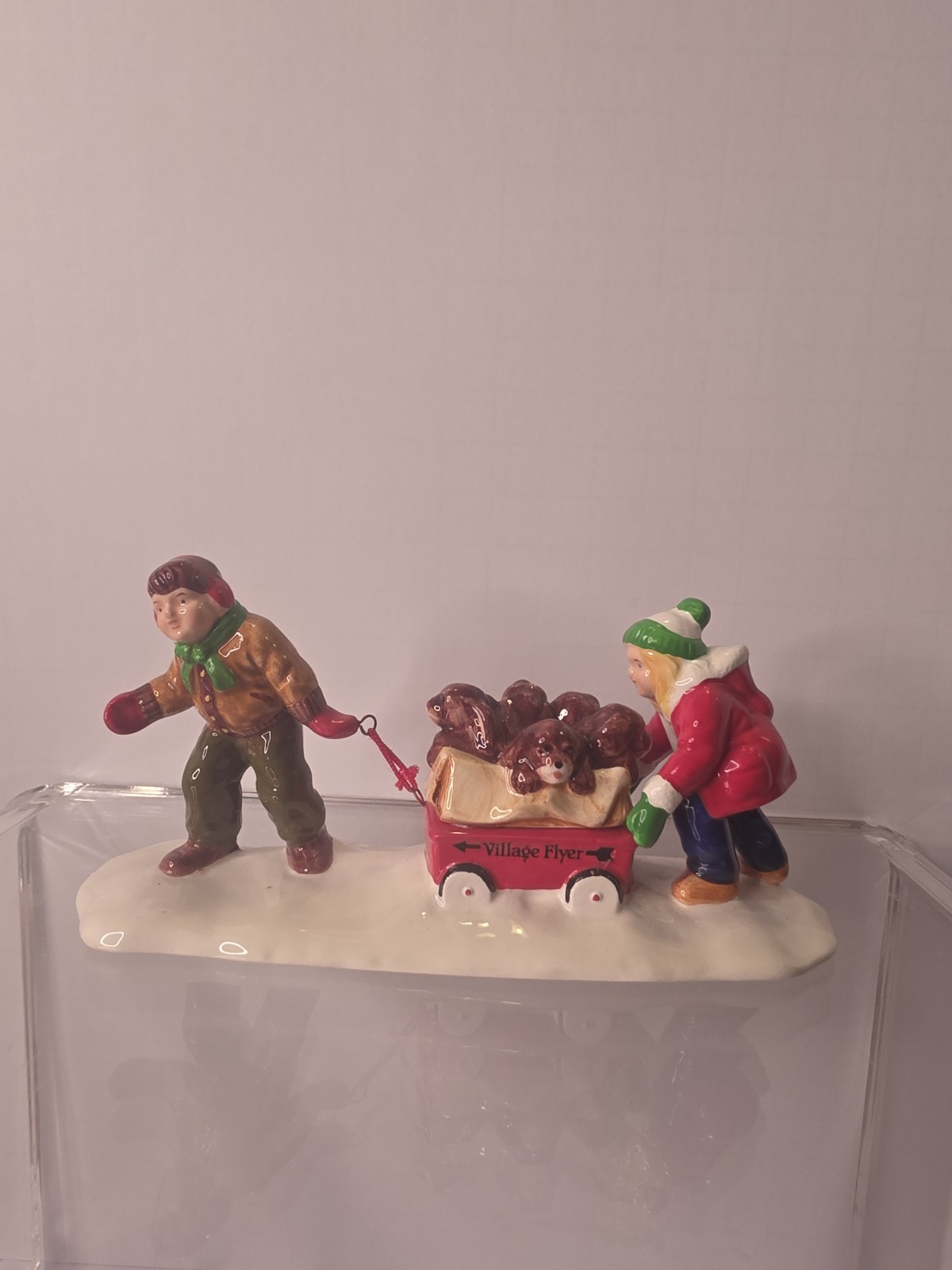 Dept. 56 Christmas Puppies Snow Village 54321