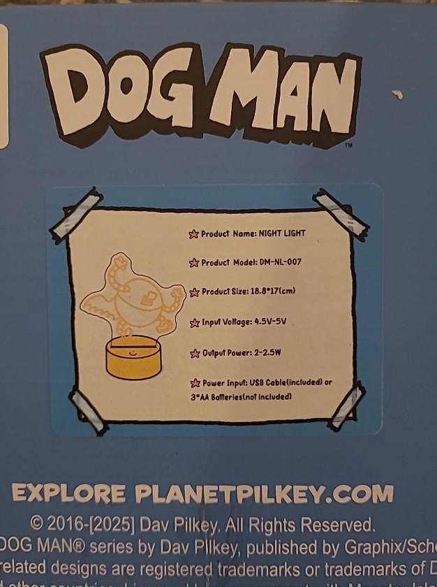Officially Licensed Dog Man Lets Go Save The World Night Light *393 Officially Licensed Dog Man Lets Go Save The World Night Light *393