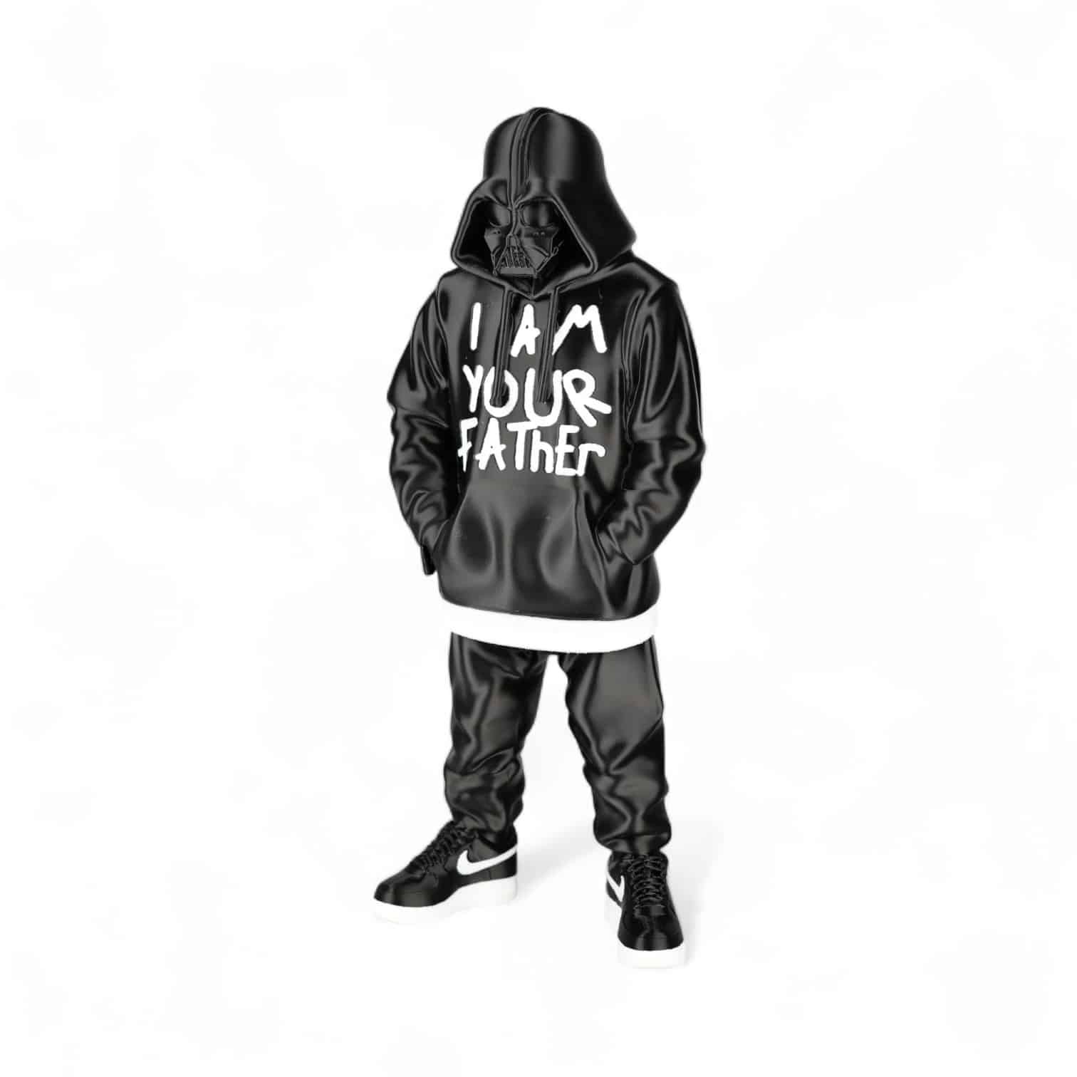 Urban 3D Printed Darth Vader Figurine – Streetwear Hoodie Collectible, Urban ...