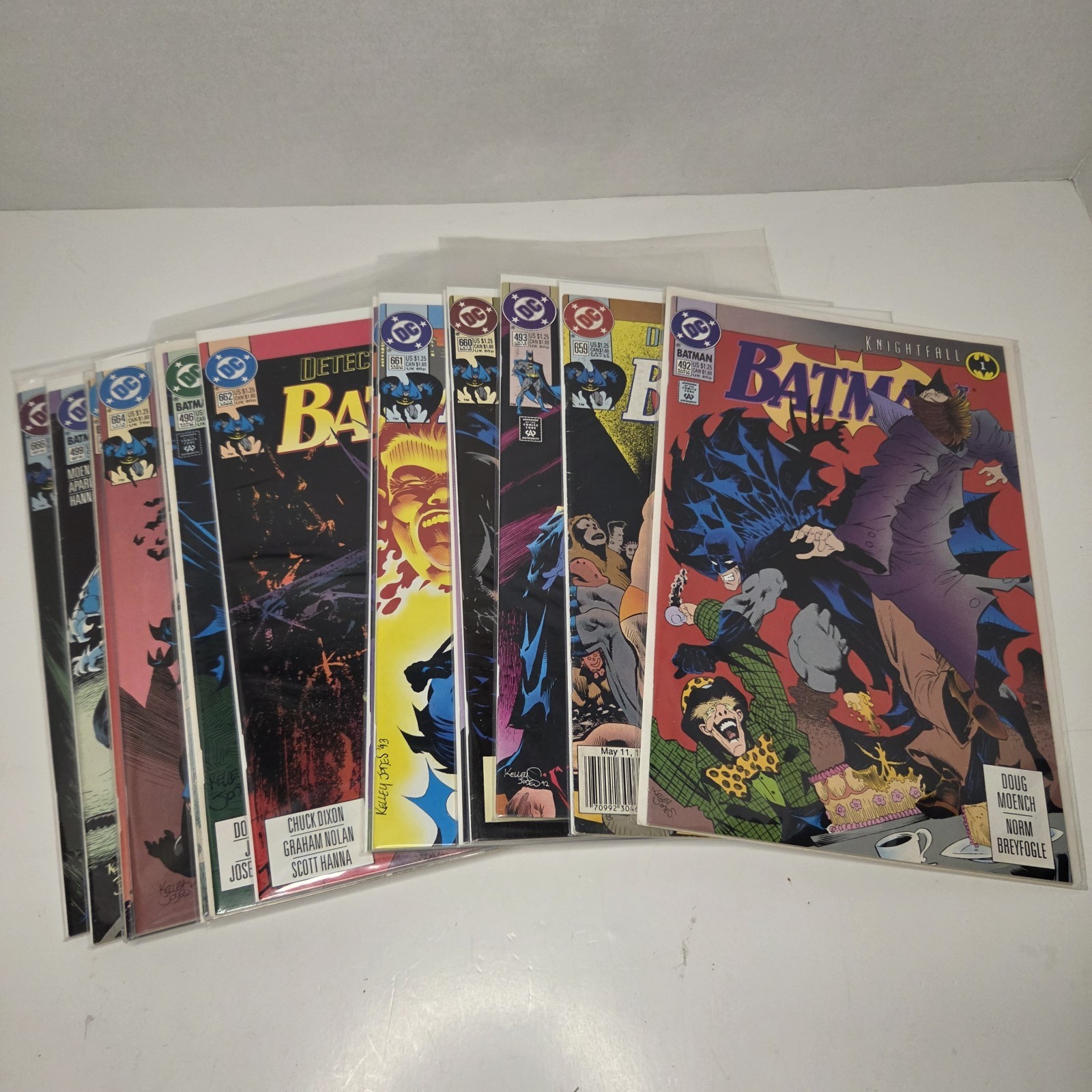 Batman Knightfall #1-10, 12, 15-18 Comic Lot 1993 DC Comics - 15 Total