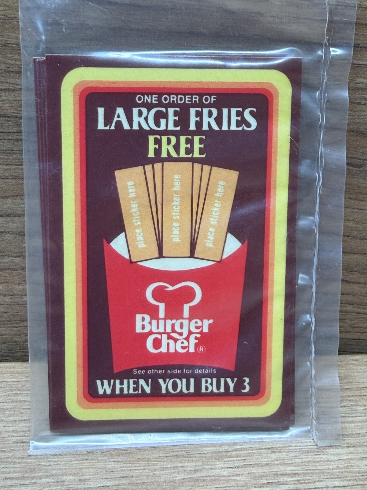Vintage 1983 Burger Chef Free Fries Coupons 10-pack Sealed