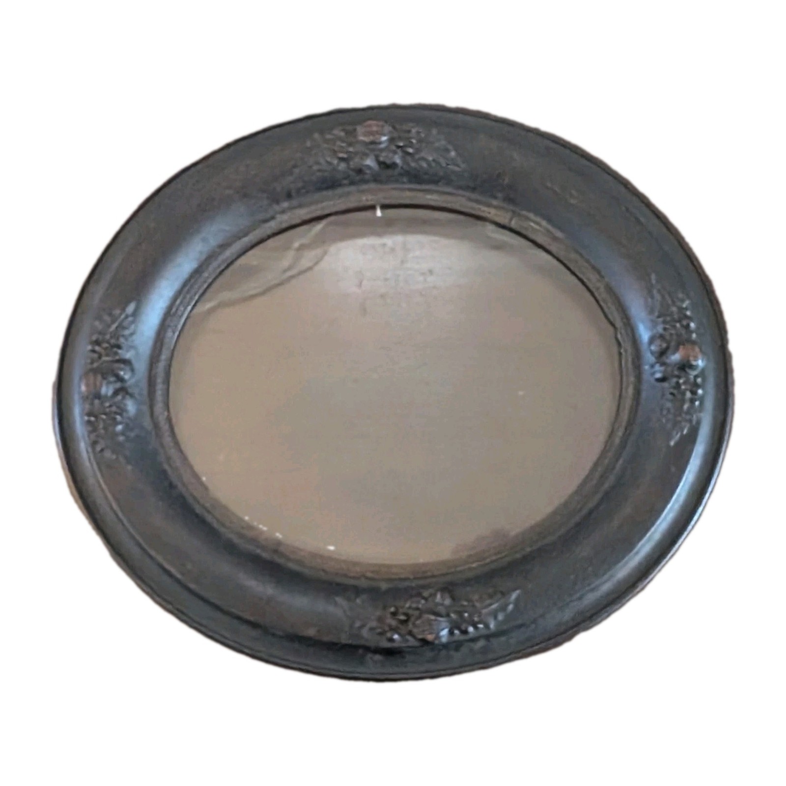 Antique c. 1860s Victorian Oval Ebonized Frame w/ Old Glass ~ holds 8