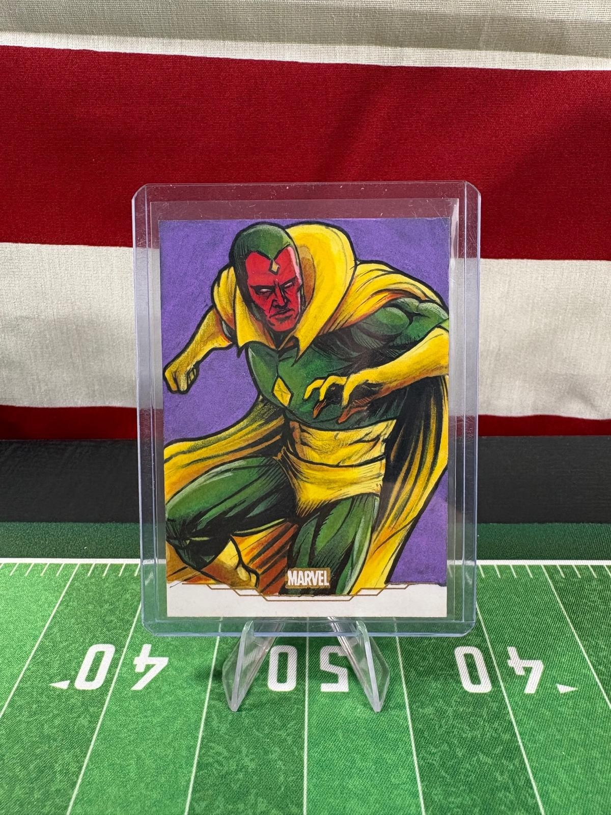 2025 Topps Marvel- Vision Gold Foil Sketch- Franklin Teixeira 2025 Topps Marvel- Vision Gold Foil Sketch- Franklin Teixeira