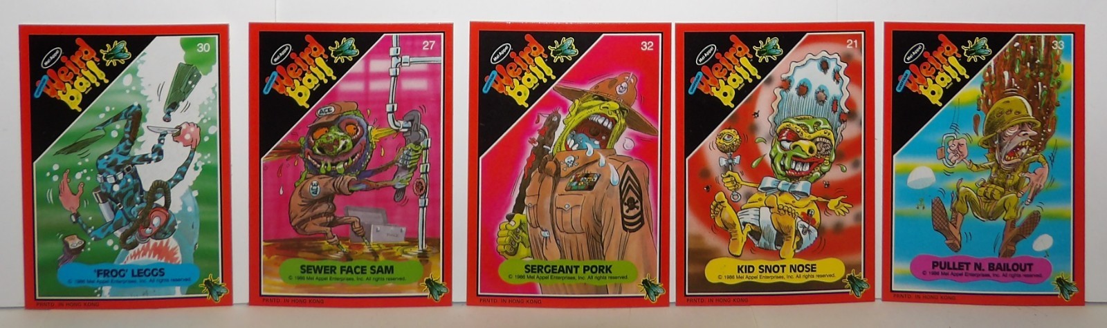 Vintage Mel Appel Unofficial Weird Ball Trading Cards Lot of 5 Vintage Mel Appel Unofficial Weird Ball Trading Cards Lot of 5