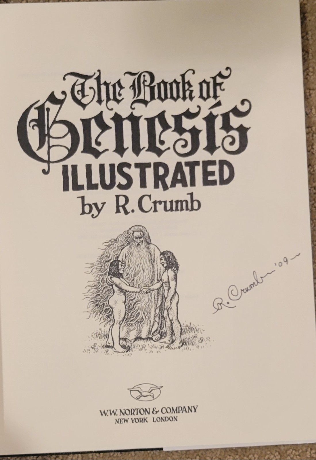 SIGNED 1st R Crumb Illustrated Book of Genesis 1st Book of the BIBLE Complete