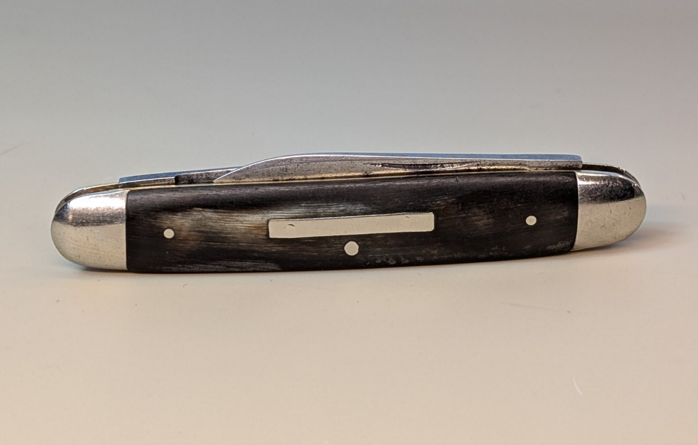 Vintage William Rodgers Buffalo Horn 2 Blade Pen Knife 'I Cut My Way' Sheffield
