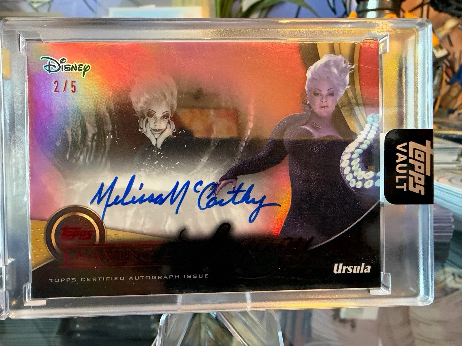 Topps 2026 Disney Vault Leaving a Legacy Auto Melissa McCarthy Ursula 2/5