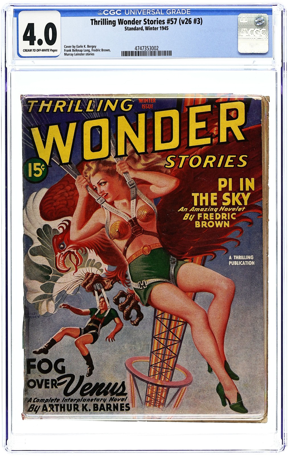 Thrilling Wonder Stories Pulp Vol. 26 #3 CGC 4.0 1945 4747353002