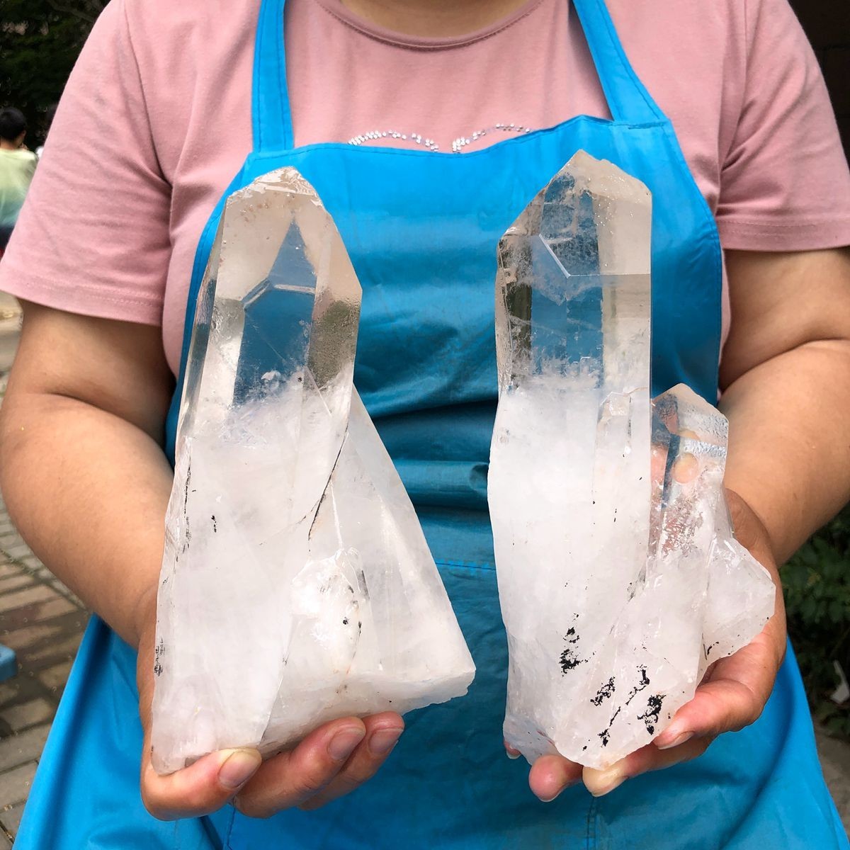 2pc 5.61LB  Natural White Clear Quartz Crystal Cluster Rough Healing Specimen