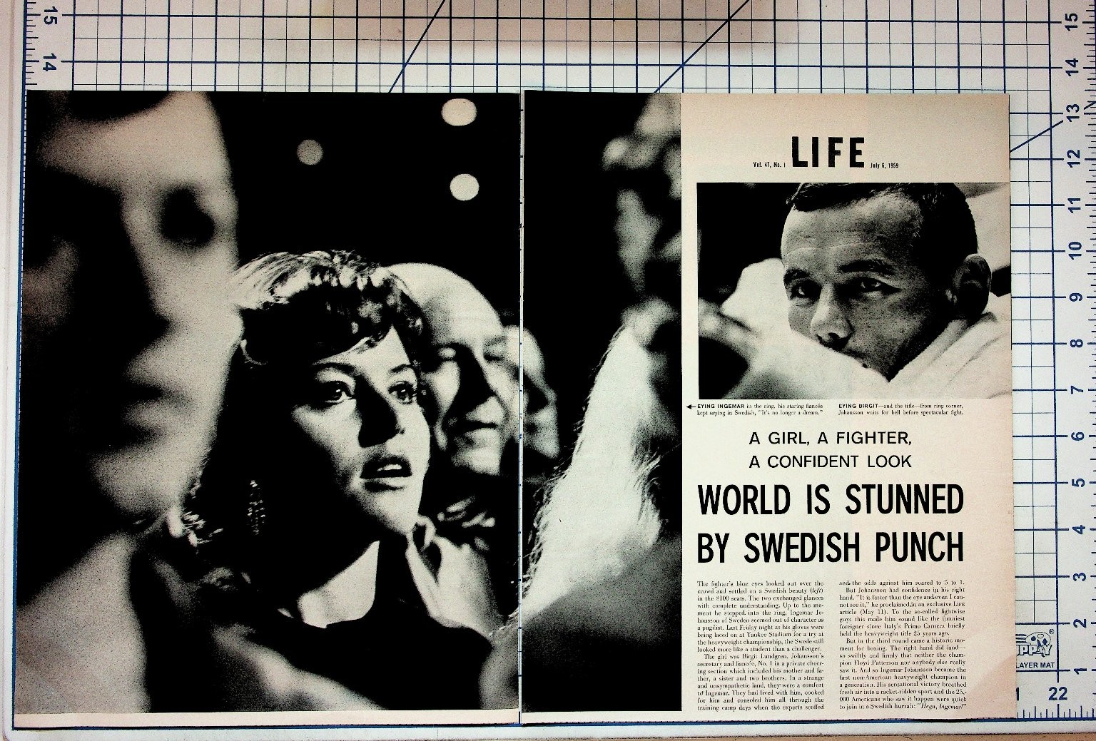 1959 LIFE Magazine Ingemar Johansson Floyd Patterson Boxing Heavyweight Fight