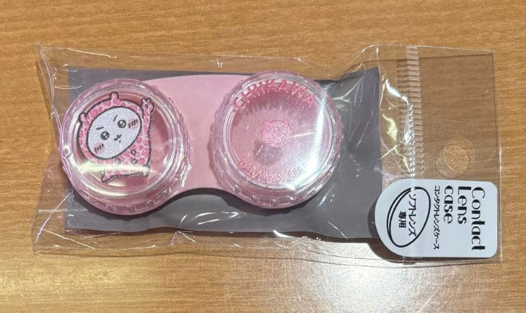 Chiikawa x Don Quijote Pink Contact Lens Case Limited Collaboration New Japan