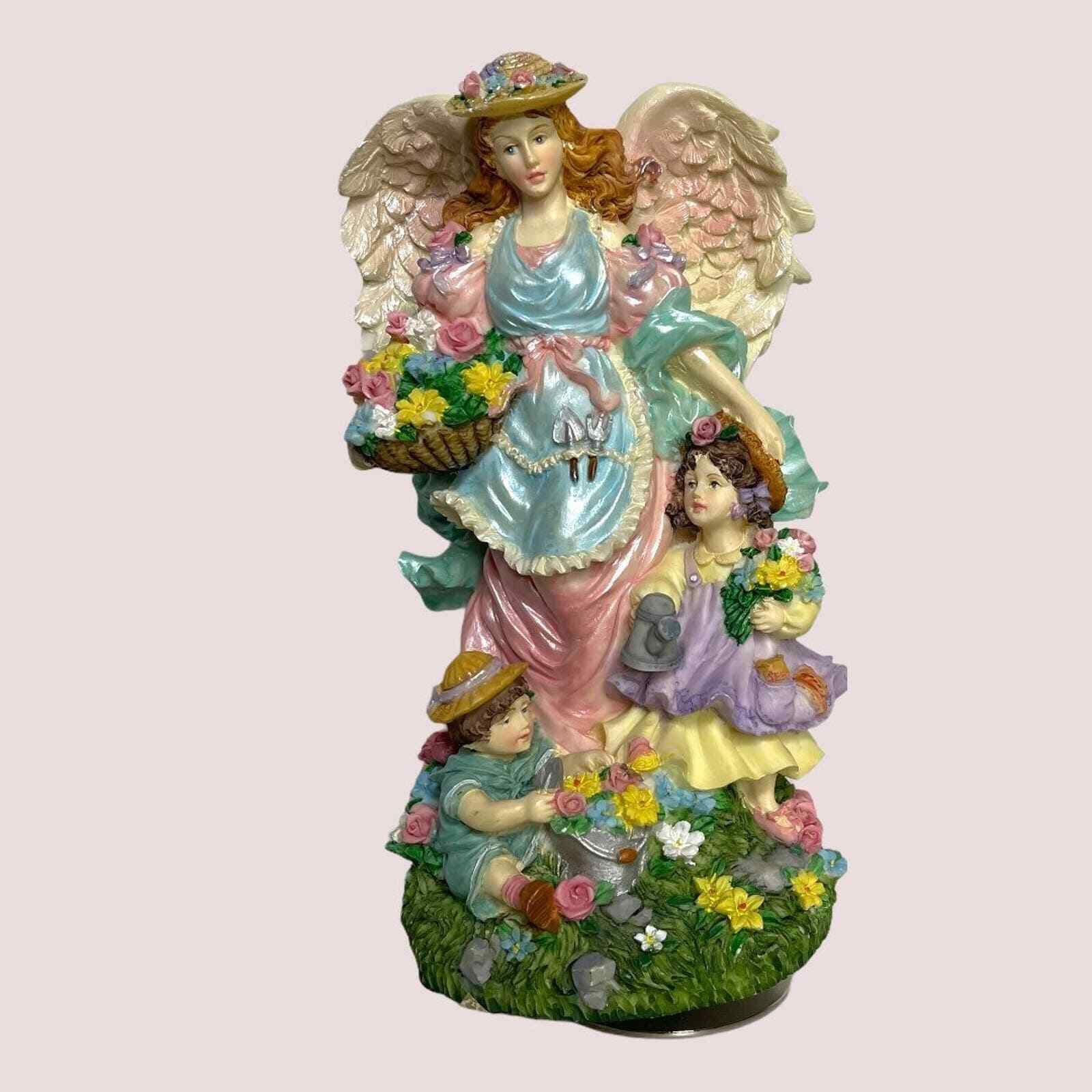 Guardian Angel Music Box, Decorative Figurine Sculpture, 8\
