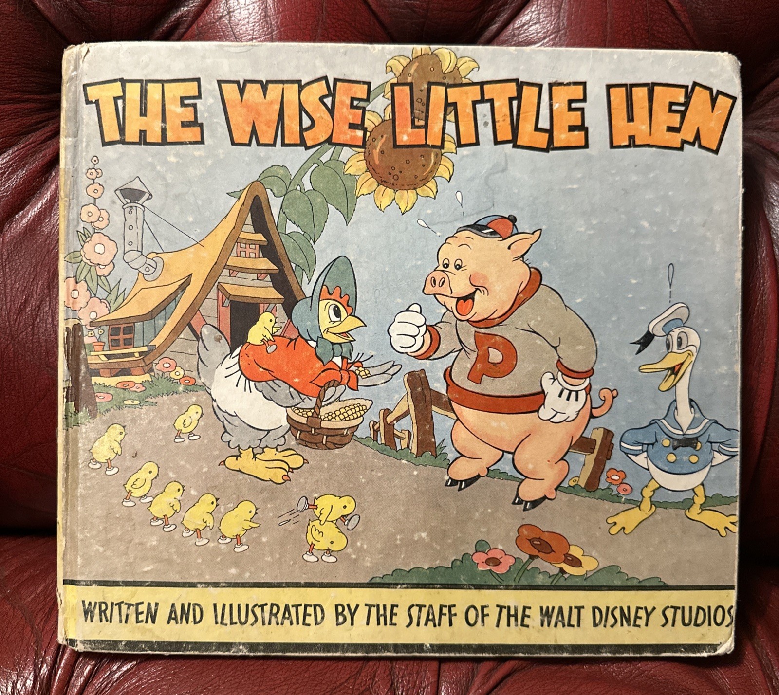 1935 Whitman THE WISE LITTLE HEN Early Donald Duck Silly Symphony Disney Book
