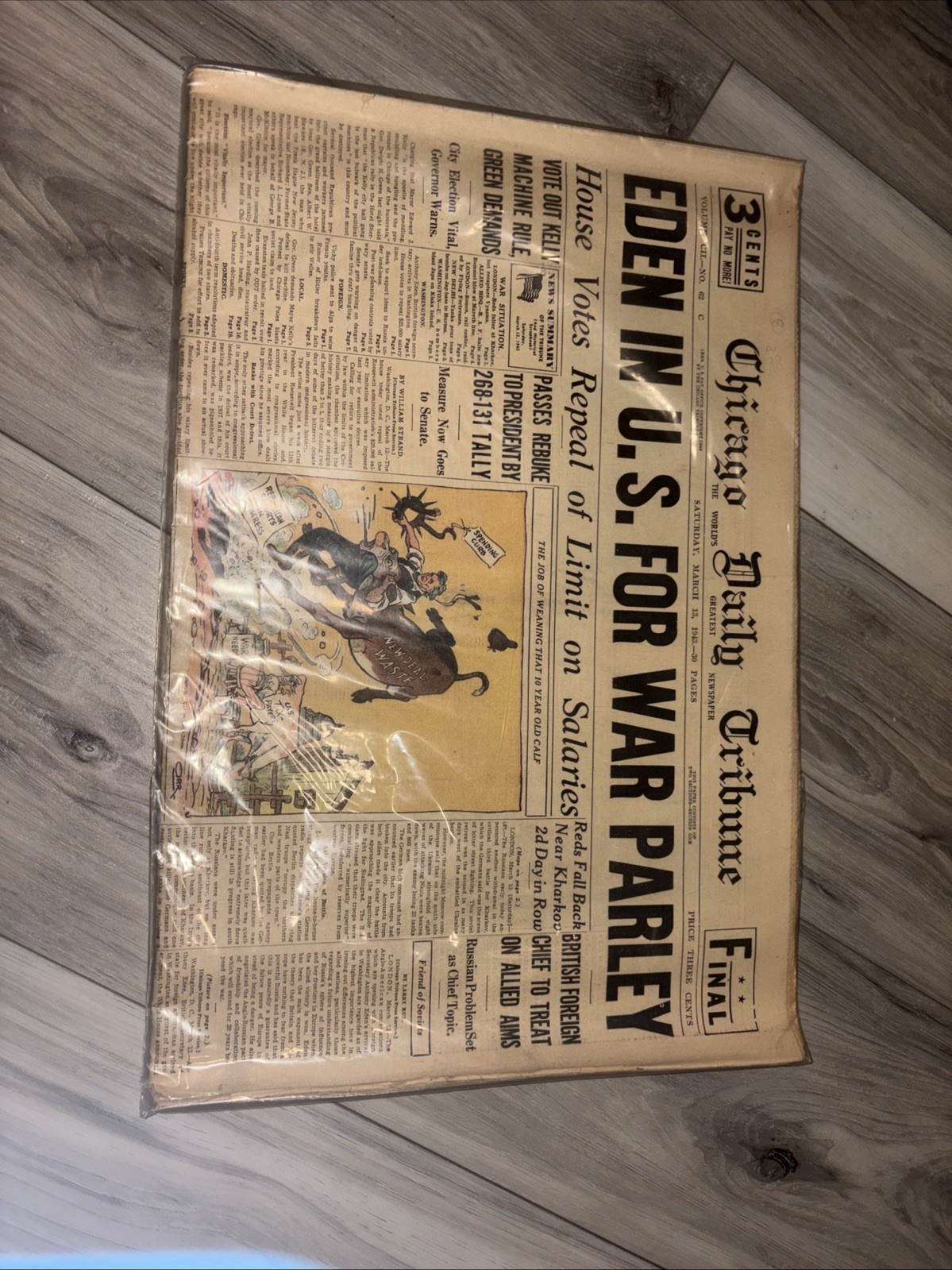 1943 Chicago Tribune original newspaper WWII