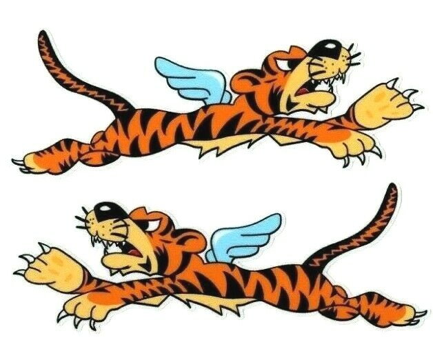 Flying Winged Tiger Stickers | 8.3\