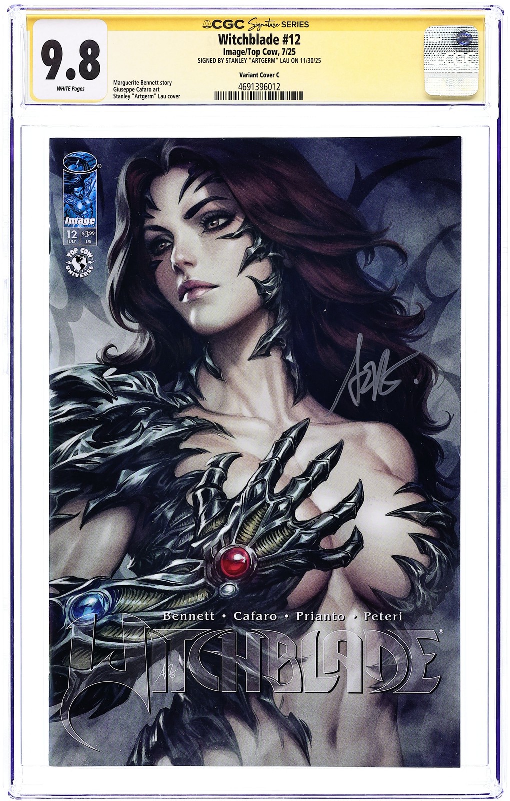 Witchblade #12C CGC 9.8 SS Lau 2025 4691396012