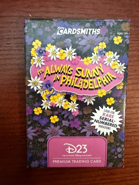 2026 D23 EXCLUSIVE CARDSMITHS IT\'S ALWAYS SUNNY IN PHILADELPHIA PACK /1000