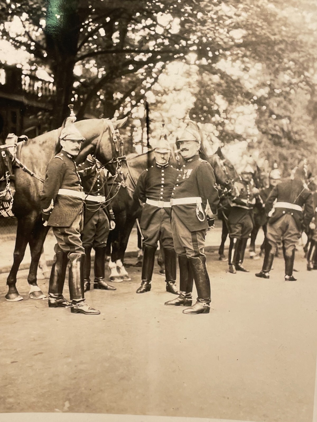 Vintage 1920s French Republic Guards w/ Uniform soldiers horse photo