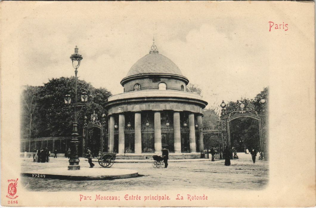 Old postcard Paris ed. K.E. 8th 2484 Parc Monceau La Rotonde (926585)