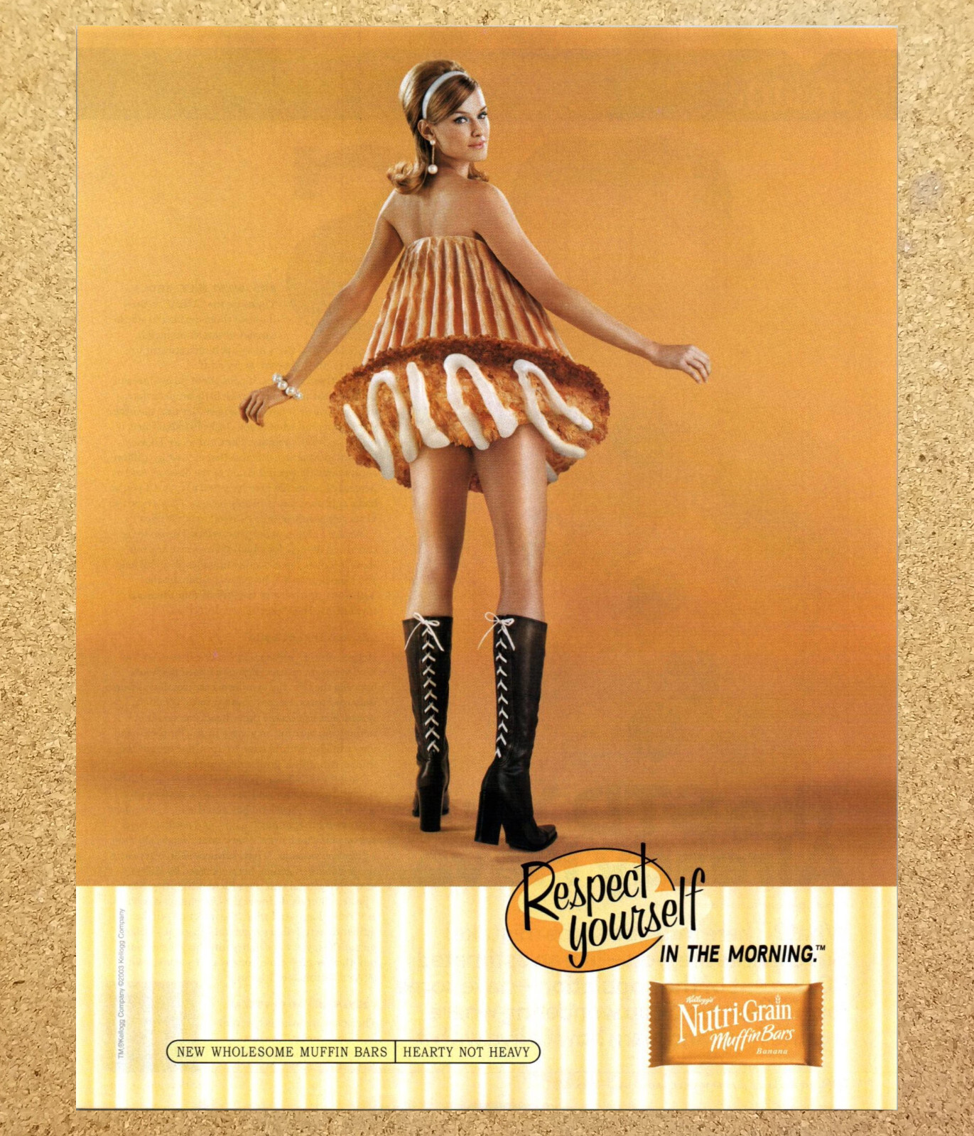 Kellogg\'s Nutri Grain Muffin Bars Model Dress - Magazine Print Ads Poster 2003