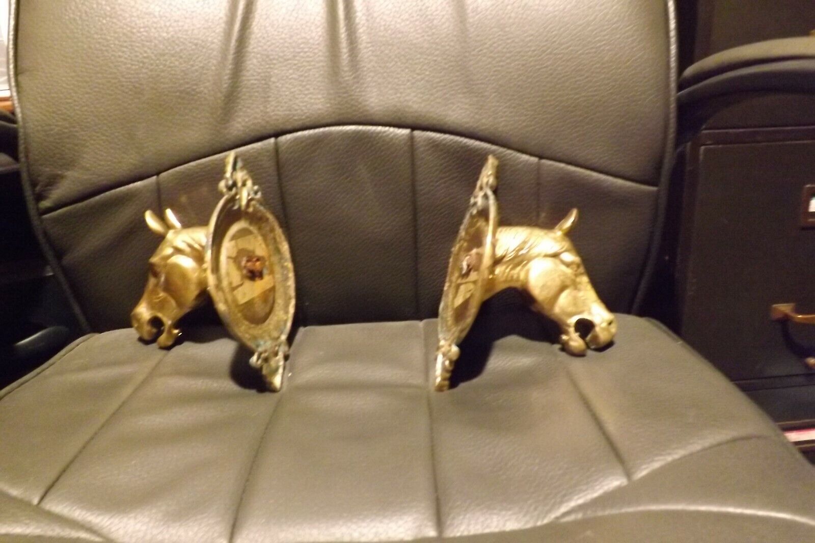 Vintage Brass Horse Heads For Use