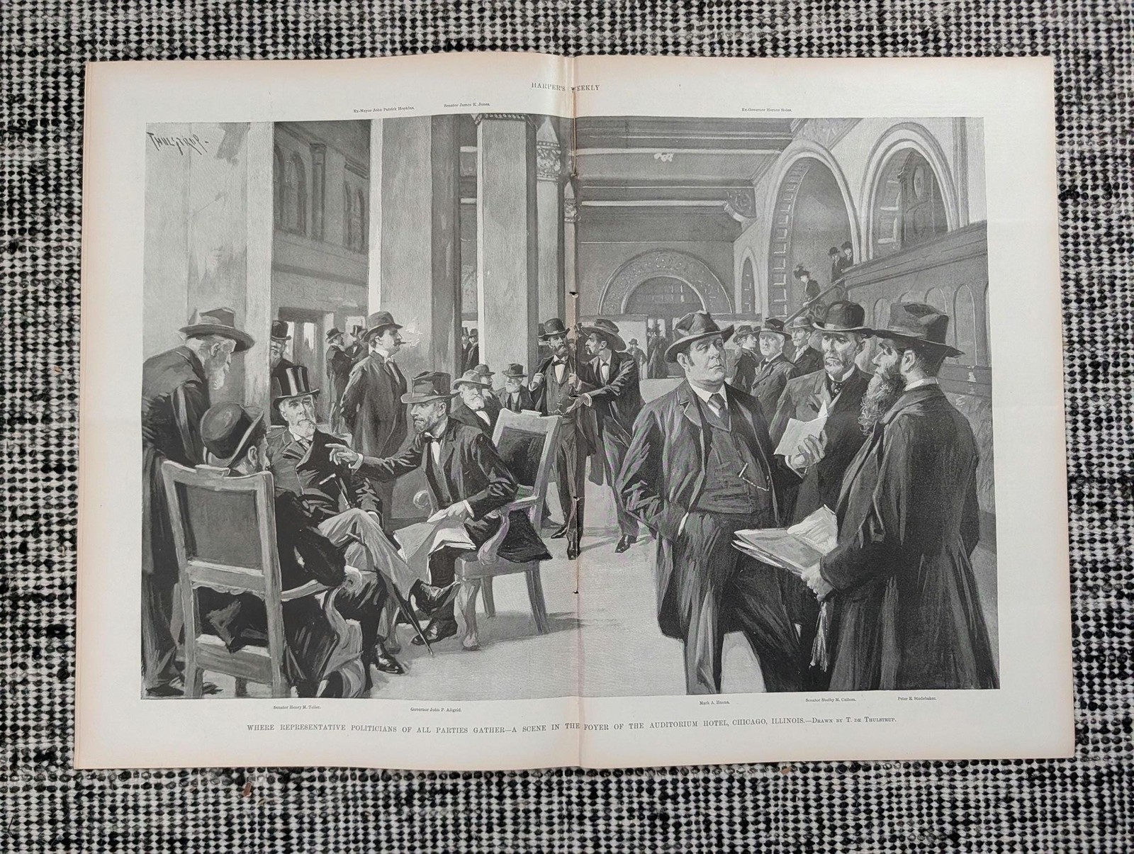 1896 NYC Tenement Politics, Auditorium Hotel Chicago Centerfold, Campaign Oct 31