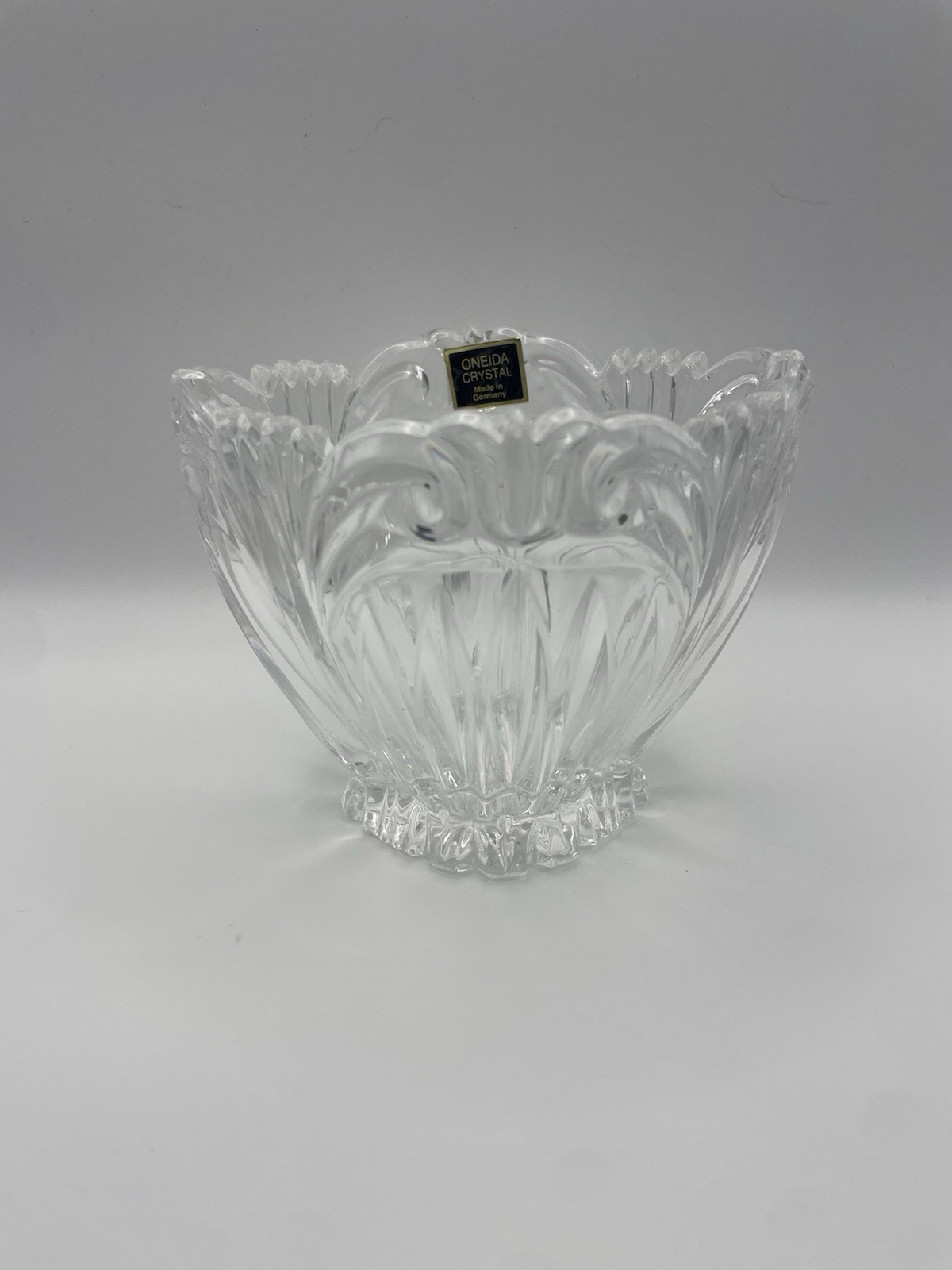 Oneida Crystal Candy Dish Made in Germany 3.75