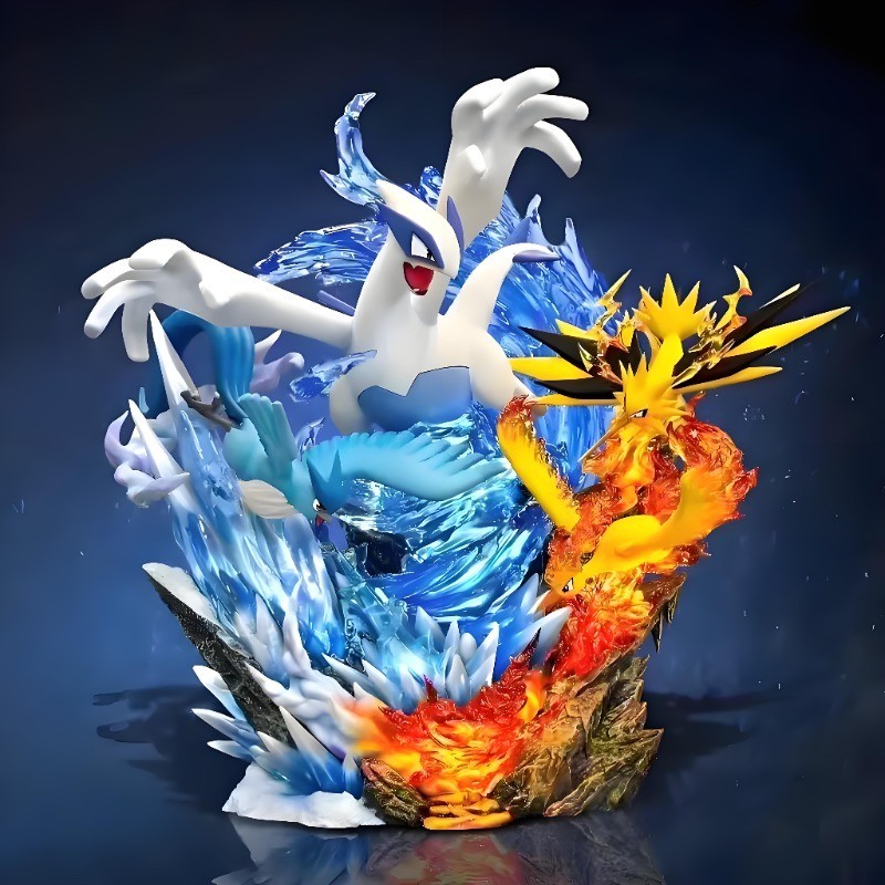 31cm Pokemon Lugia Figure Legendary Birds Statue PVC Collection Model Toy Gift