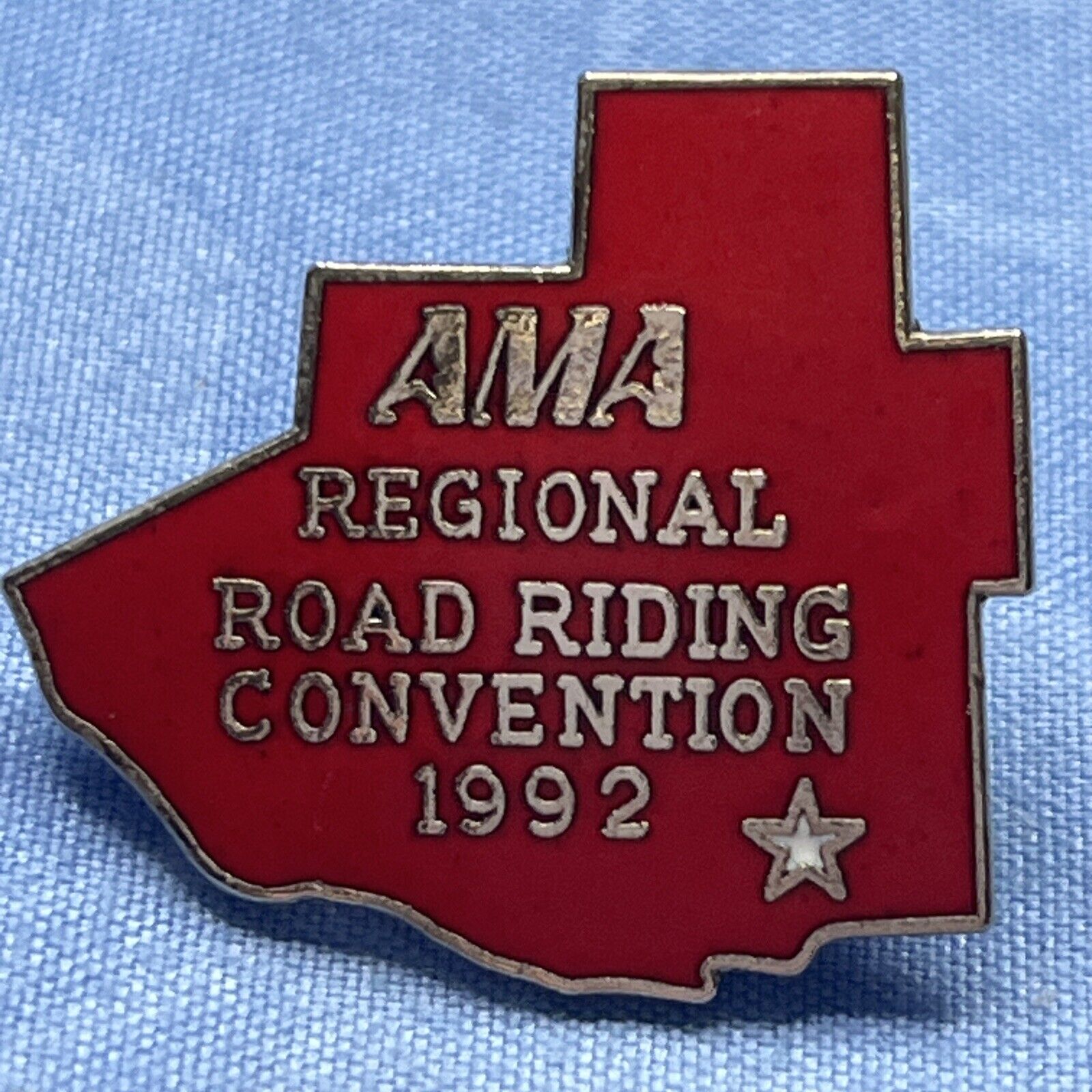 1992 AMA REGIONAL ROAD RIDING CONVENTION ENAMEL PIN
