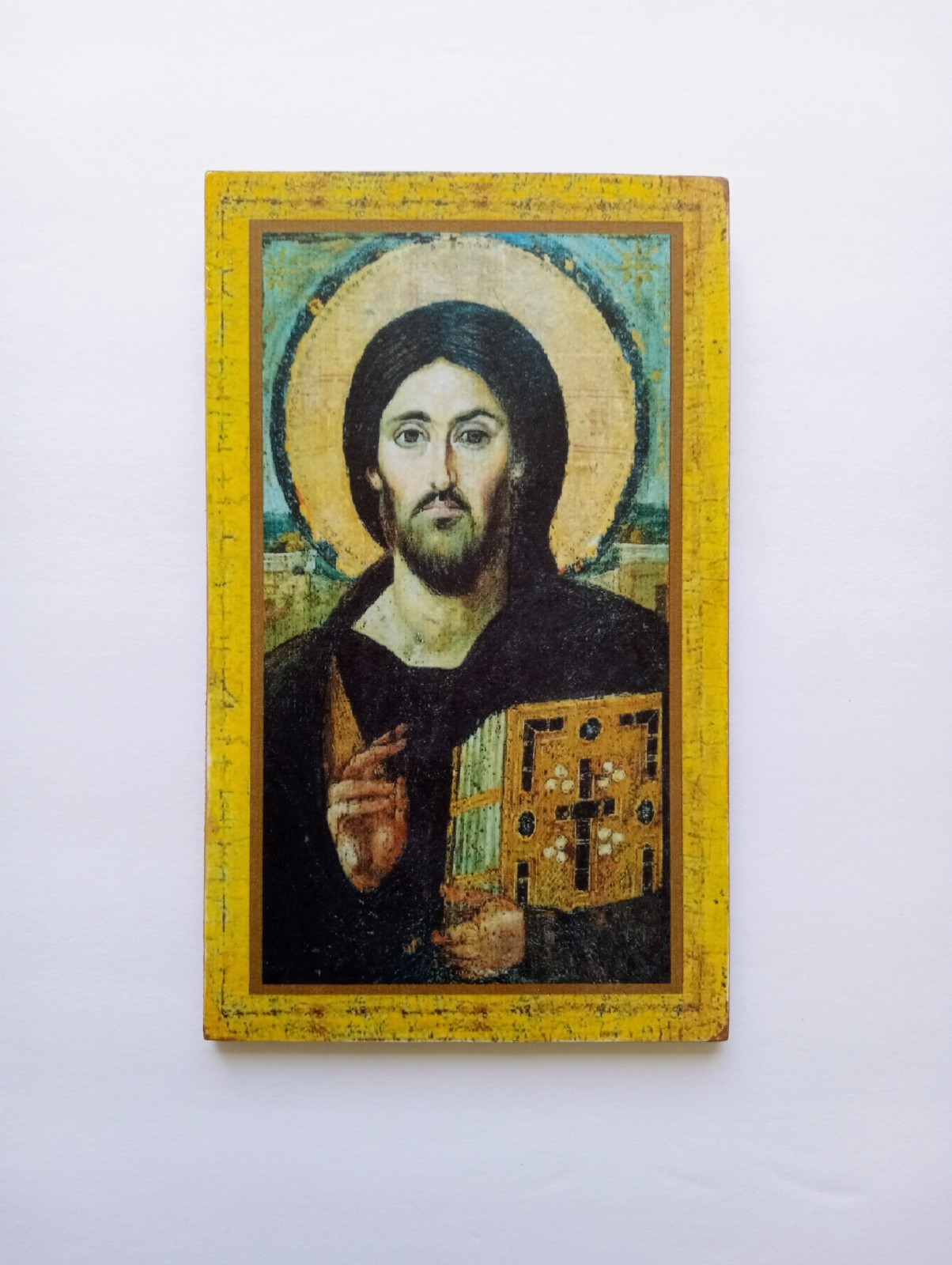 Christ Pantocrator Of Sinai Orthodox Byzantine Wooden Icon | Handmade Christ Pantocrator Of Sinai Orthodox Byzantine Wooden Icon | Handmade
