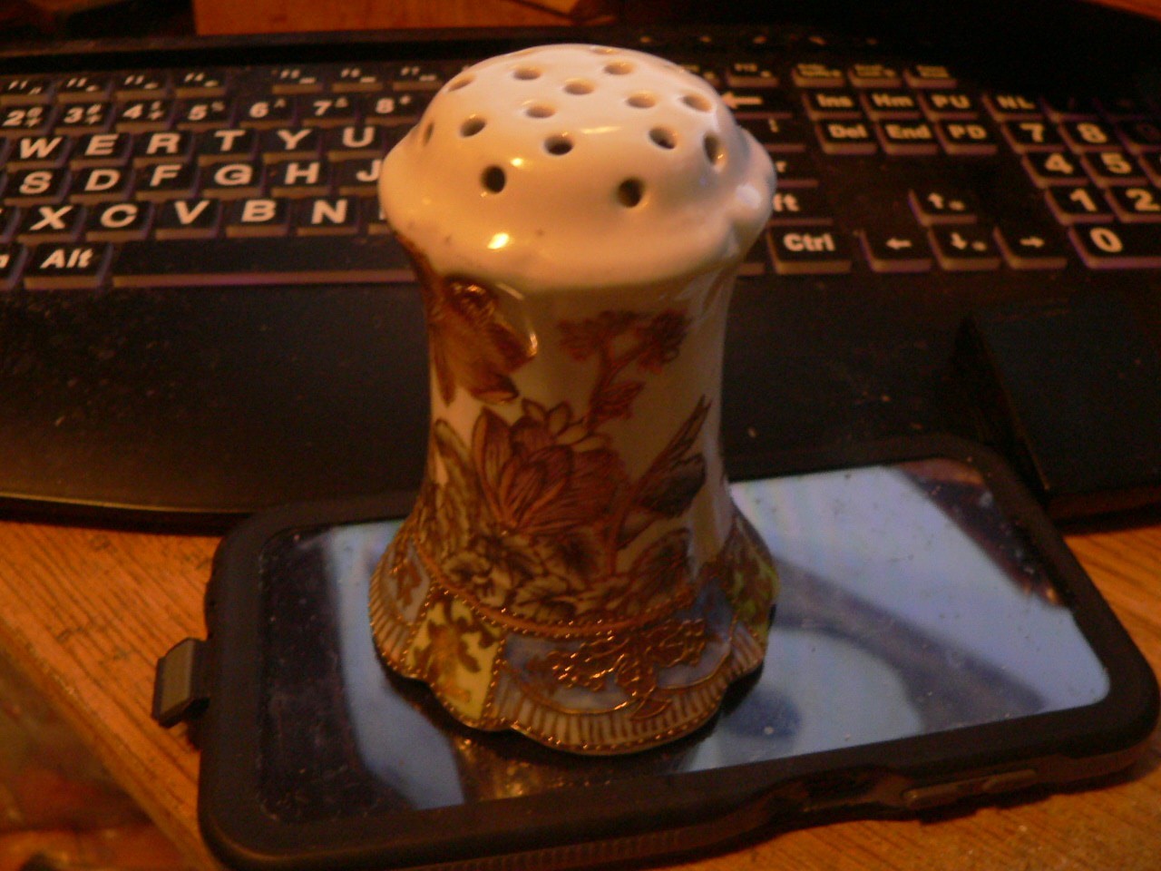 EXQUISITE c1911 ANTIQUE MORIMURA NIPPON GOLD ENCRUSTED hat pin holder