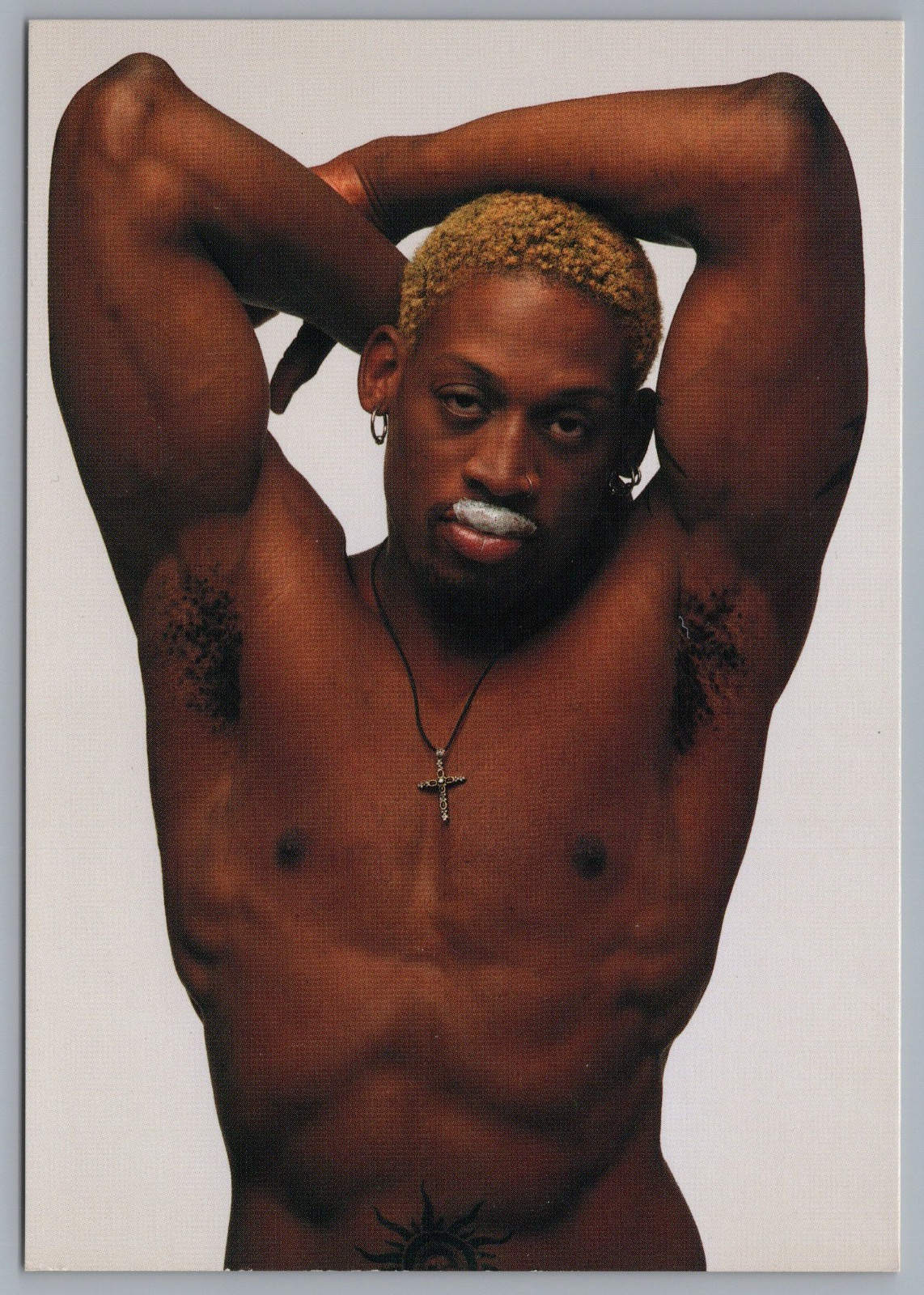 Milk Mustache Dennis Rodman Where\'s Your Mustache Got Milk 4x6 Ad Postcard Milk Mustache Dennis Rodman Where\'s Your Mustache Got Milk 4x6 Ad Postcard