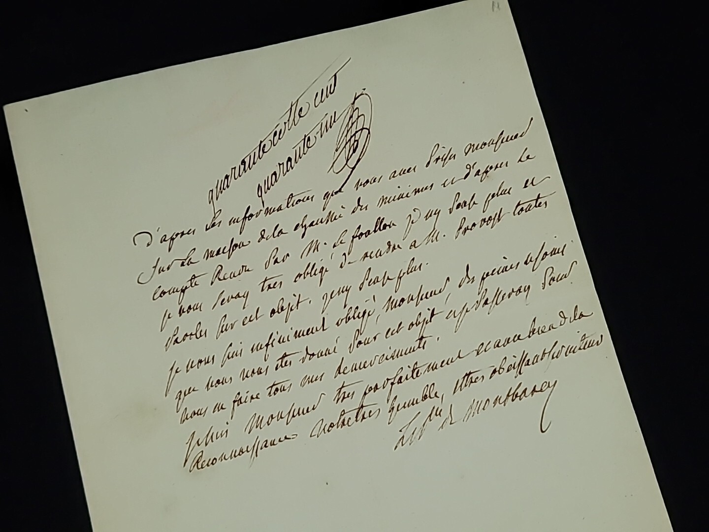 King Louis XVI Prince of Montbarrey Autograph Letter Signed ALS Secretary of War
